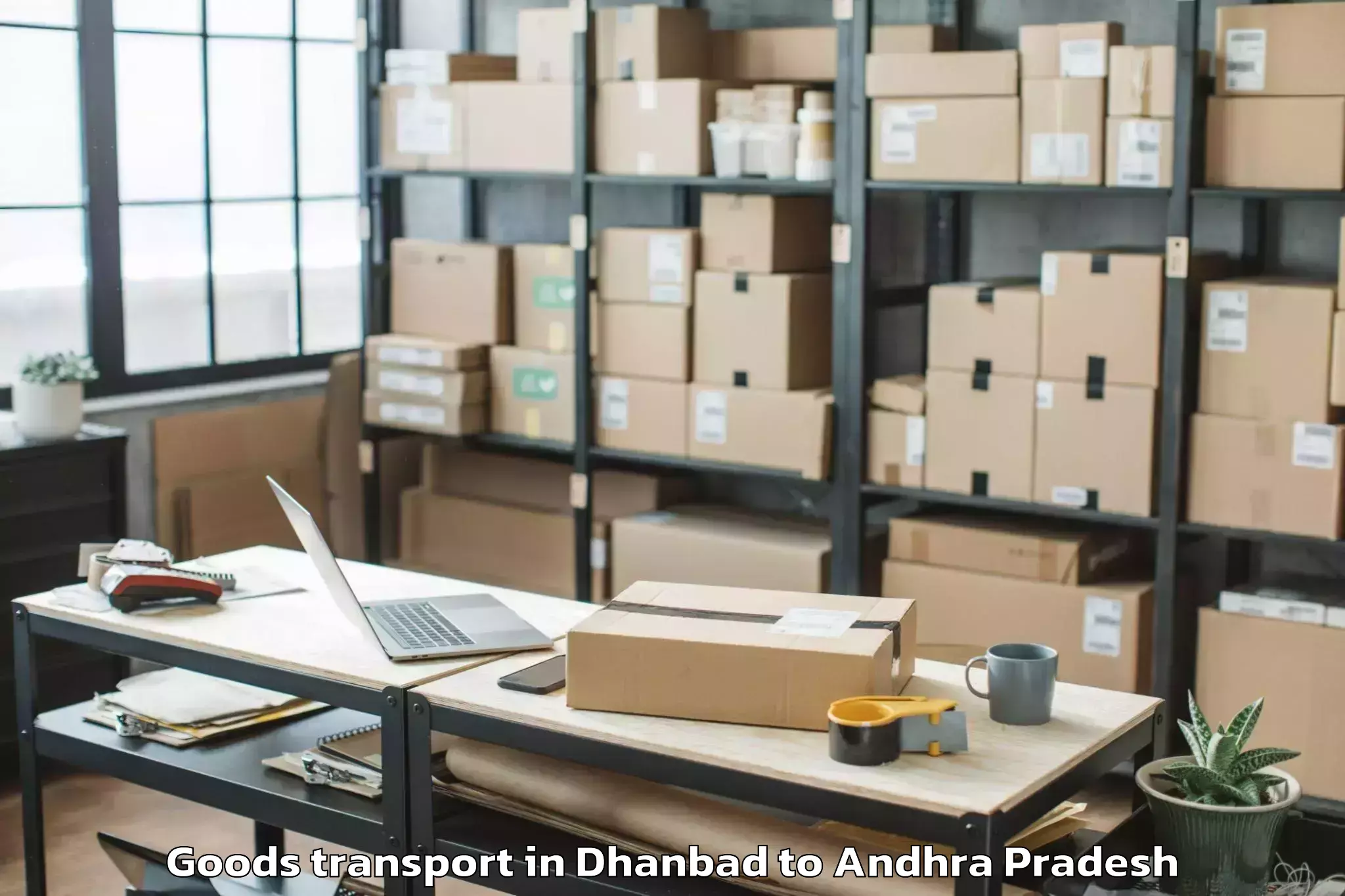 Quality Dhanbad to Obuladevaracheruvu Goods Transport